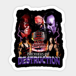 Kane & Undertaker Brothers Of Destruction Sticker